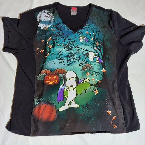 Cherokee Tooniforms – Peanuts Count Snoopula Top - Picture 2 of 5